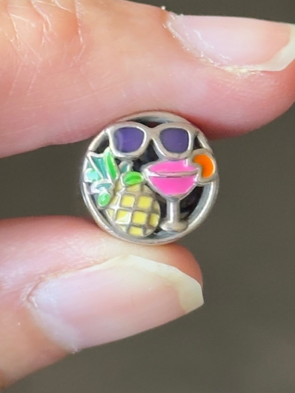 Pandora "Summer Fun" Mixed Enamels & Sterling Silver Charm